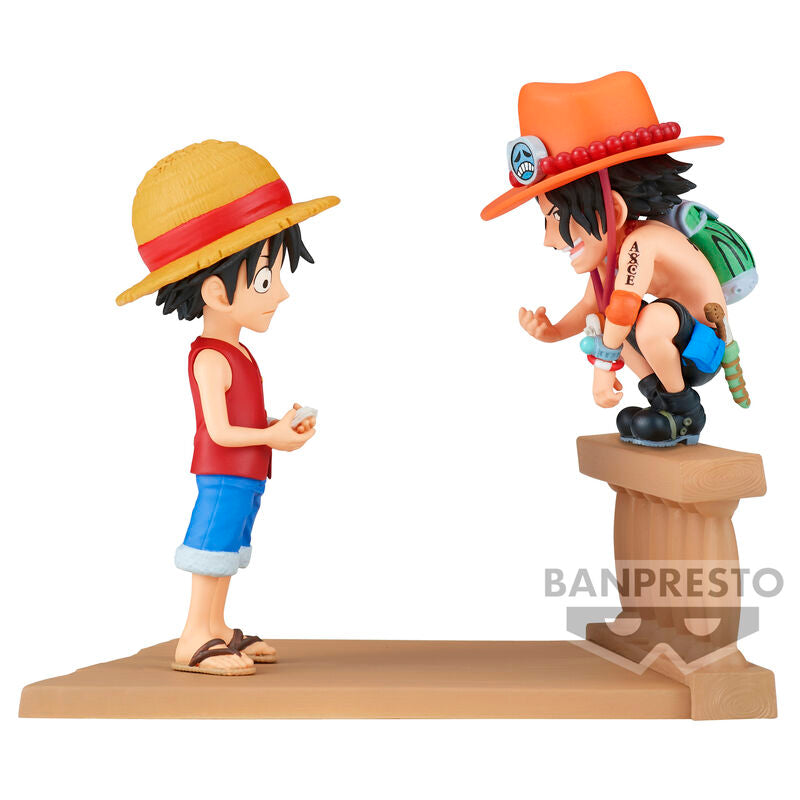 One Piece - Monkey D. Ruffy & Portgas D. Ace - WCF Log Stories Figur (Banpresto)