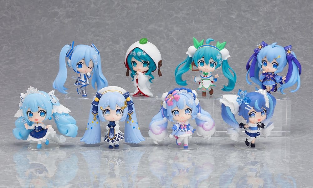 Hatsune Miku - Snow Miku - All Stars Figure Collection Vol. 2 - Blind Box Sortiment (8 Stück) - Mini Figuren (Good Smile Company)