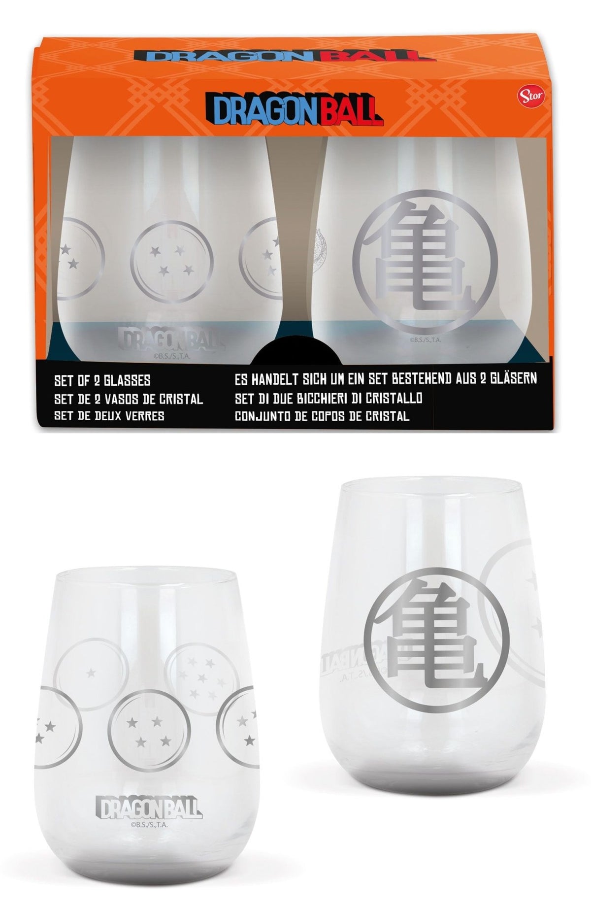 Dragon Ball Crystal Glasses Pack of 2 (Stor)