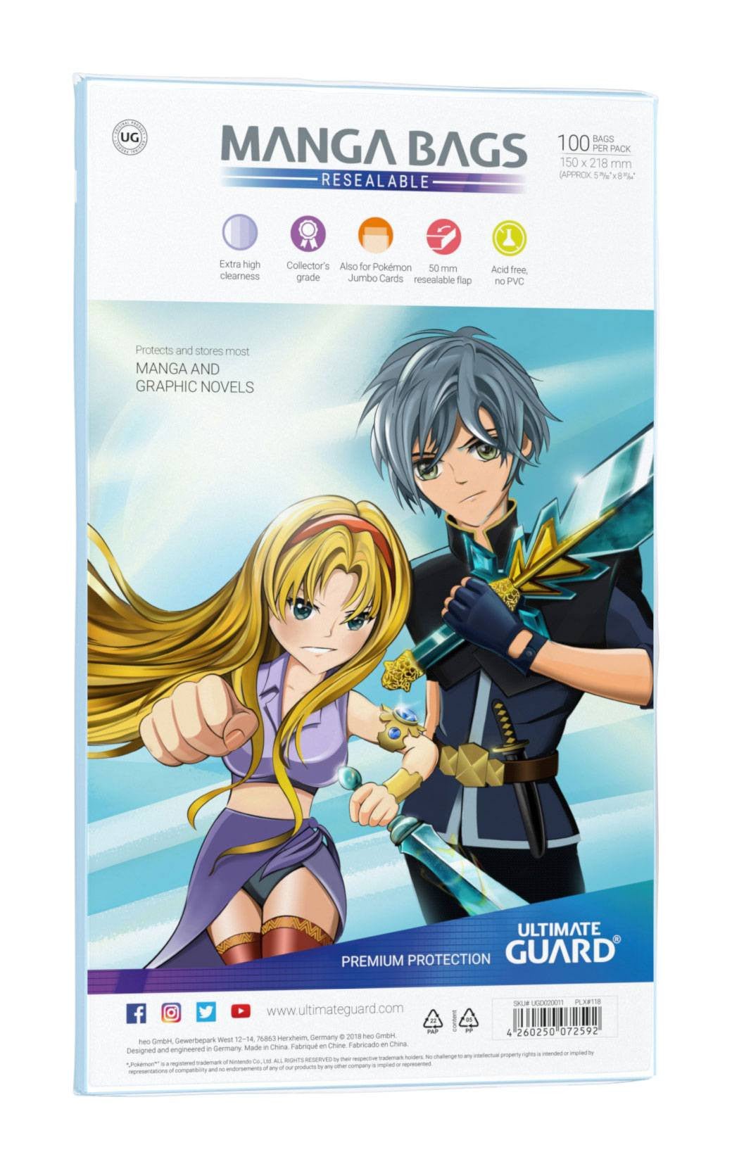 Ultimate Guard - Manga Bags - (150 x 218 mm) 100 Stück